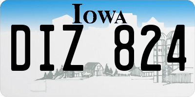 IA license plate DIZ824