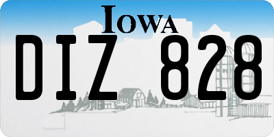 IA license plate DIZ828