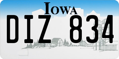 IA license plate DIZ834