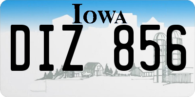 IA license plate DIZ856