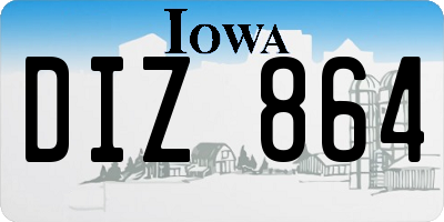 IA license plate DIZ864