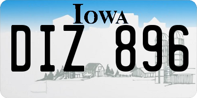 IA license plate DIZ896
