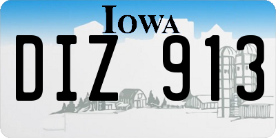 IA license plate DIZ913