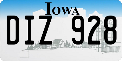 IA license plate DIZ928