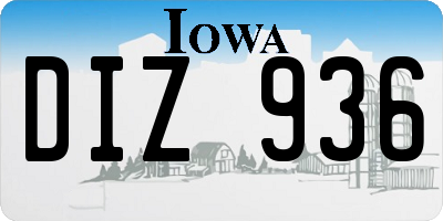 IA license plate DIZ936