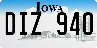 IA license plate DIZ940