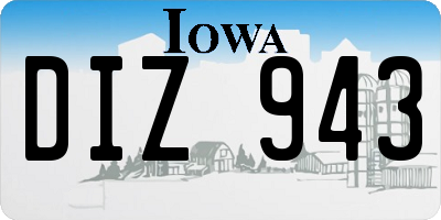 IA license plate DIZ943