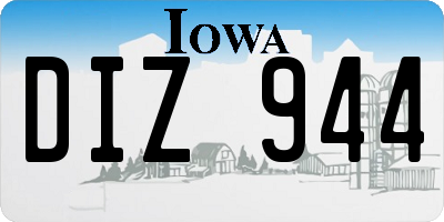 IA license plate DIZ944