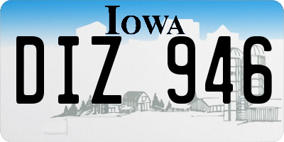 IA license plate DIZ946