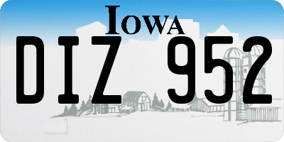 IA license plate DIZ952