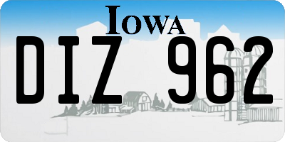 IA license plate DIZ962