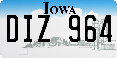 IA license plate DIZ964