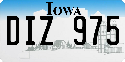 IA license plate DIZ975