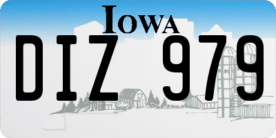 IA license plate DIZ979