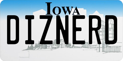 IA license plate DIZNERD