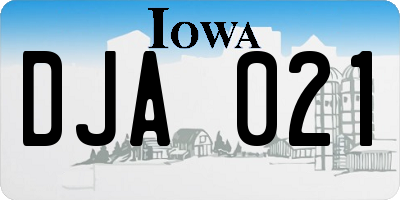 IA license plate DJA021