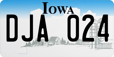 IA license plate DJA024