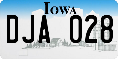 IA license plate DJA028