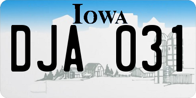 IA license plate DJA031