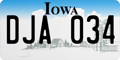 IA license plate DJA034