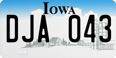IA license plate DJA043