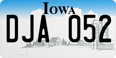 IA license plate DJA052