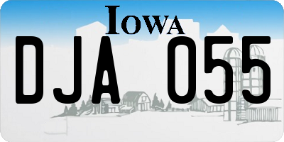 IA license plate DJA055