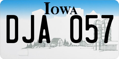 IA license plate DJA057