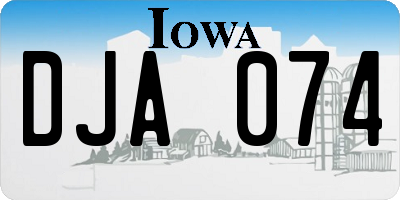 IA license plate DJA074