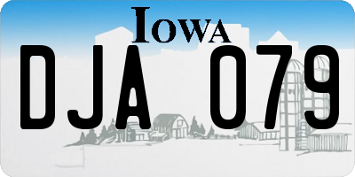 IA license plate DJA079