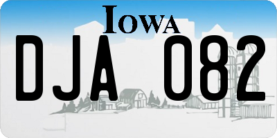 IA license plate DJA082