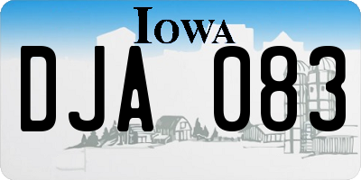 IA license plate DJA083