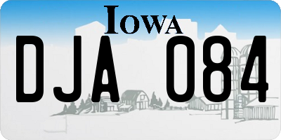 IA license plate DJA084