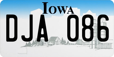 IA license plate DJA086