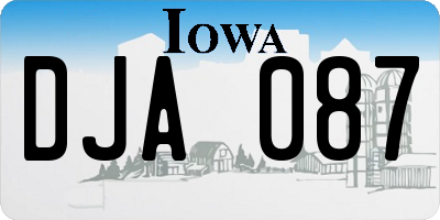 IA license plate DJA087
