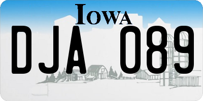 IA license plate DJA089