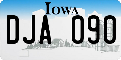 IA license plate DJA090