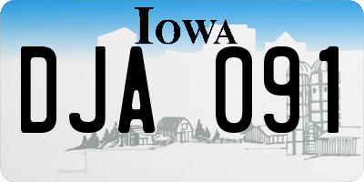 IA license plate DJA091
