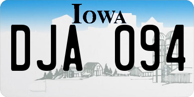 IA license plate DJA094