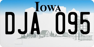 IA license plate DJA095