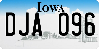 IA license plate DJA096