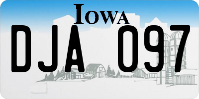 IA license plate DJA097