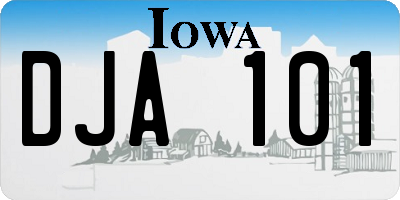 IA license plate DJA101