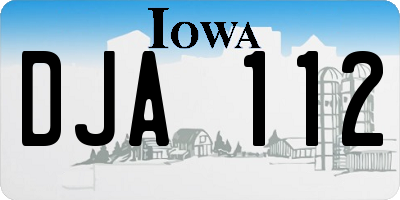 IA license plate DJA112