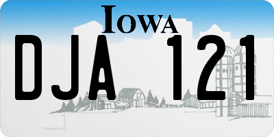 IA license plate DJA121