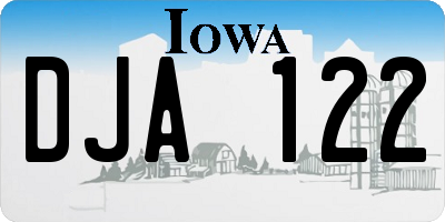 IA license plate DJA122