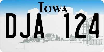 IA license plate DJA124