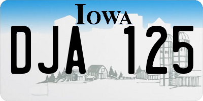 IA license plate DJA125