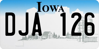 IA license plate DJA126