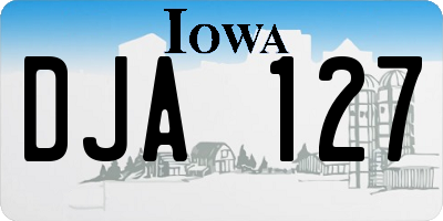 IA license plate DJA127